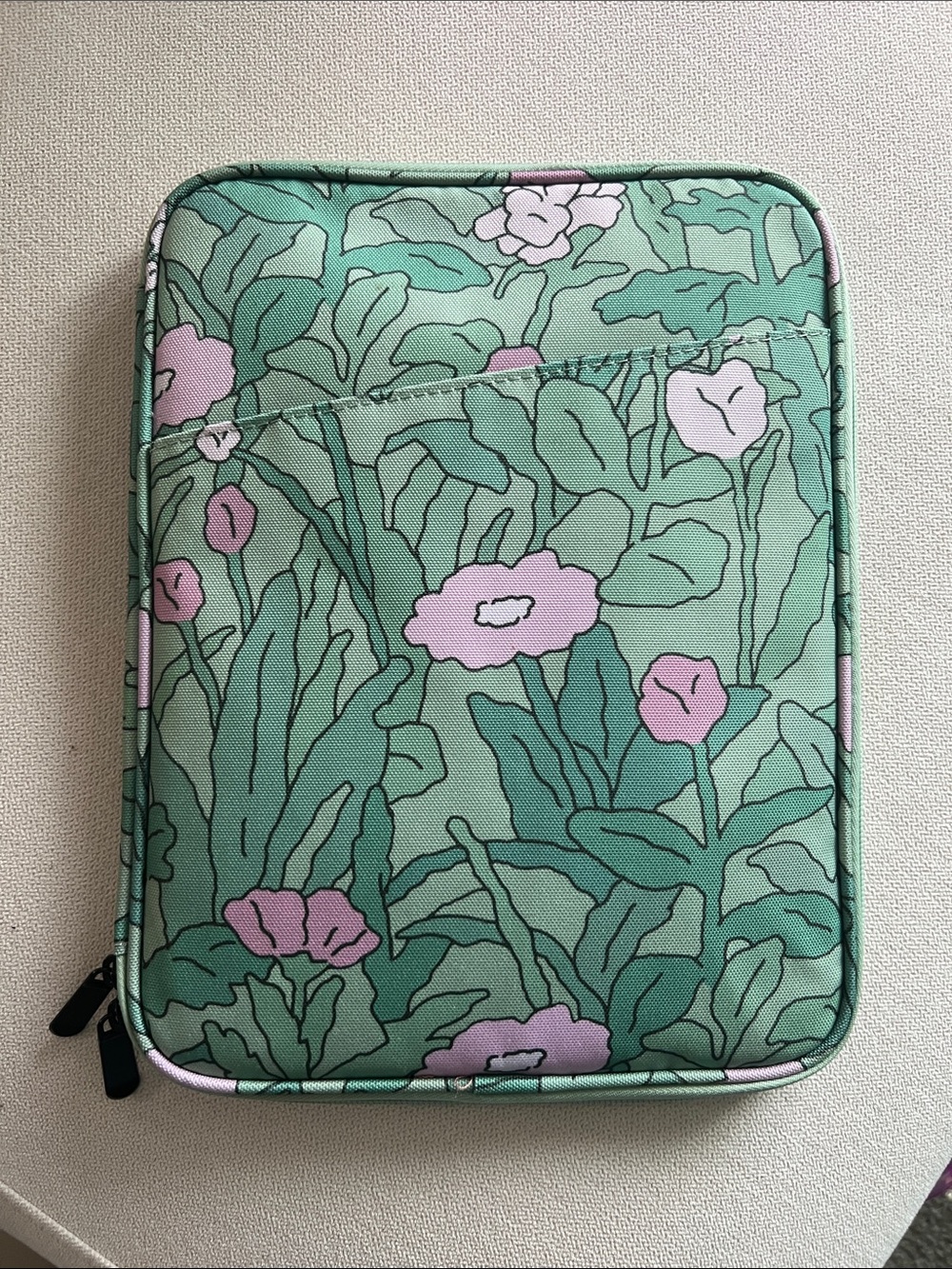 Floral Green & Pink Tablet Sleeve